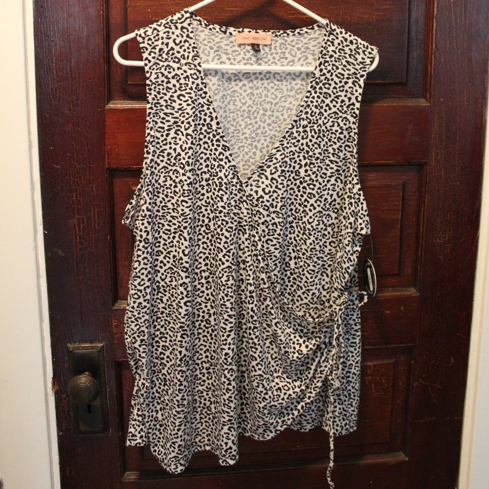 East Adeline Sleevless wrap top